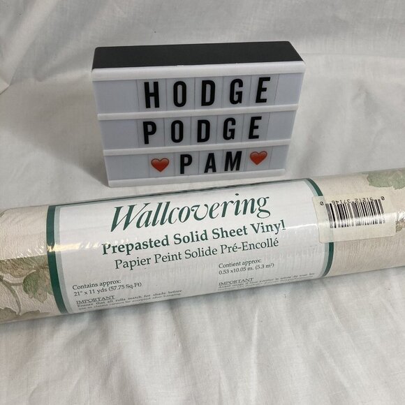 Italian Prepasted Grapes Ivy Solid Sheet Vinyl Wallpaper New 21" x 11 Yds - Picture 9 of 10